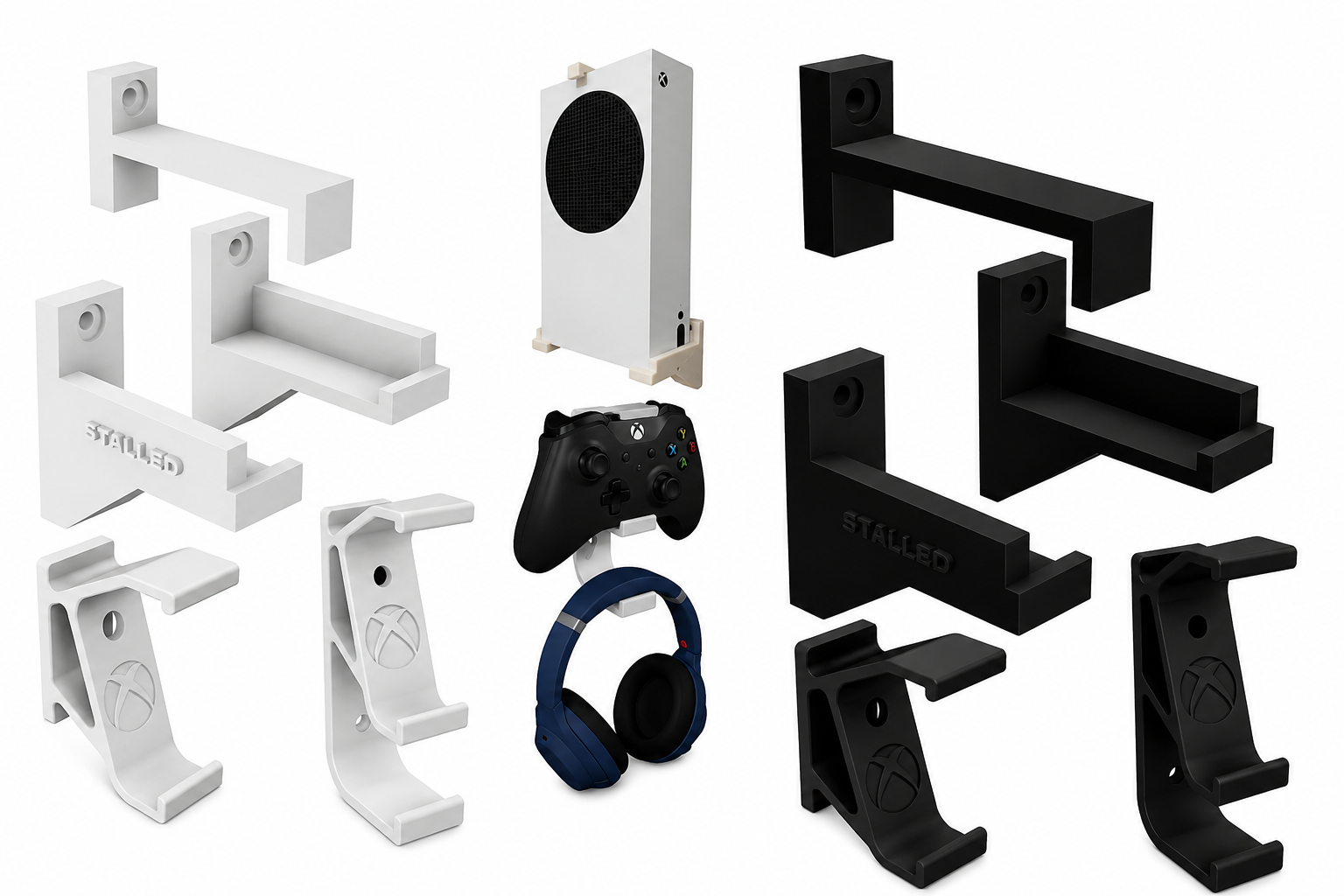 Kit Suporte de Parede para Xbox Series S – Console, Controle e Fone
