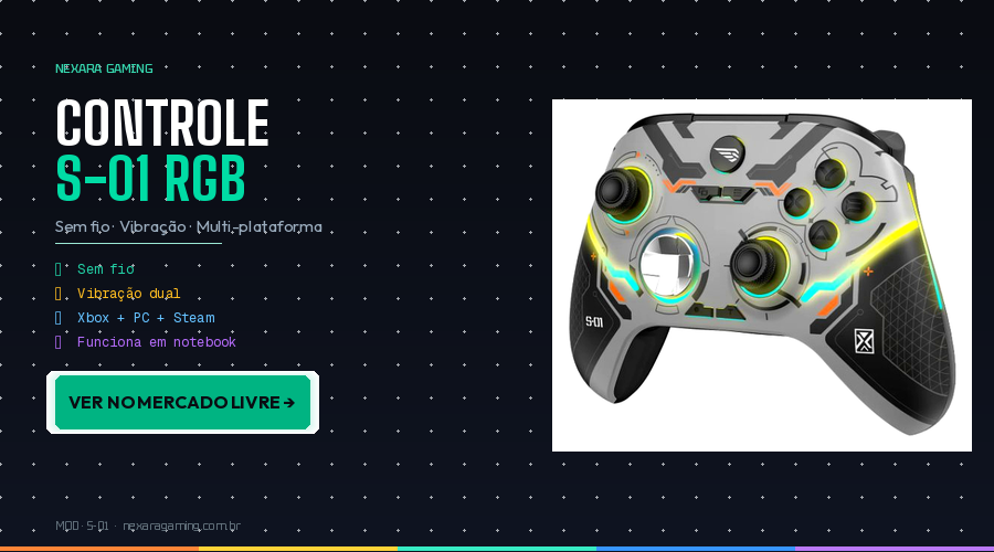 Controle Sem Fio Nexara S-01 RGB