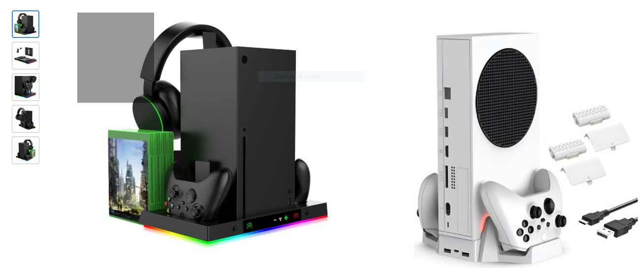 Estação de Carregamento com Suporte de Resfriamento para Xbox Series X: Organização, Resfriamento e Estilo em um Só Produto